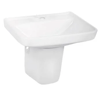 Parryware Craft Wall Hung Wash Basin with Half Pedestal