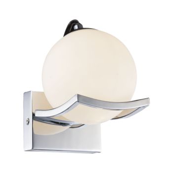 Jaquar 1 LT Opal Glass with Chrome Finishing Wall Lamp (DBL-CHR-MB12021161A)