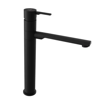 Jaquar Florentine Prime Single Lever Sink Mixer with 210mm Extension Body Swinging Spout without Popup Waste Black Matt