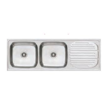 Franke 621 X Omni 59x20 (1479x504) Stainless Steel Sink Double Bowl with Drain Board