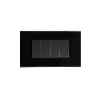 Havells Fabio Studio Plexi Glass Black Front Plate