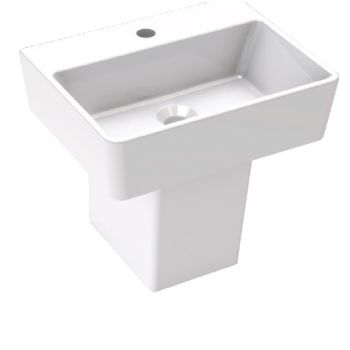 Parryware Helix Wash Basin Half Pedestal White