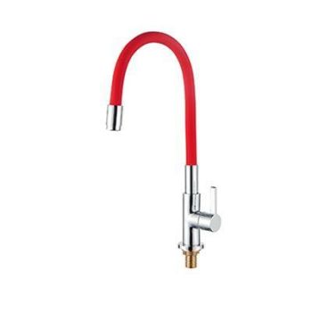 Hindware Sink Cock With Flexible Spout (Red)