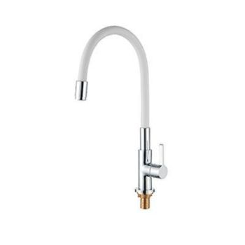 Hindware Sink Cock With Flexible Spout (White)