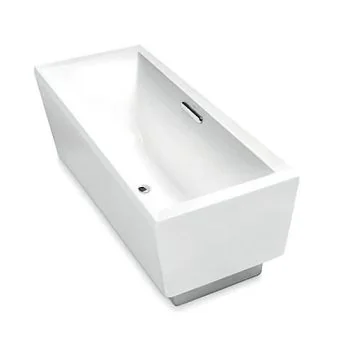 Kohler Evok Freestanding Acrylic Rectangular Bathtub white