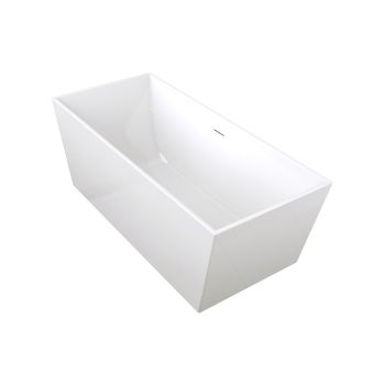 Kohler Evok 2.0 Seamless Freestanding Acrylic Rectangular Bathtub white