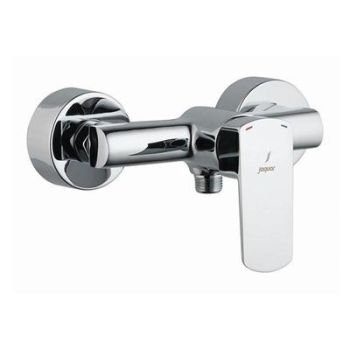 Jaquar Kubix Prime Single Lever Exposed Shower Mixer For Connection To Hand Shower With Connecting Legs & Wall Flanges Chrome