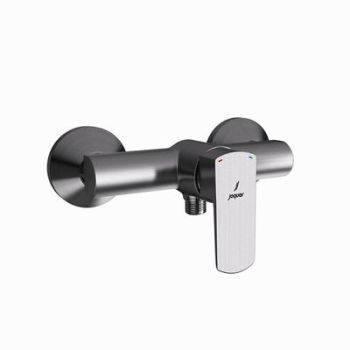 Jaquar Kubix Prime Single Lever Exposed Shower Mixer For Connection To Hand Shower With Connecting Legs & Wall Flanges Stainless Steel