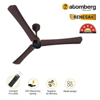 Atomberg Renesa+ 1200 mm BLDC Ceiling Fan with Remote Umber Brown