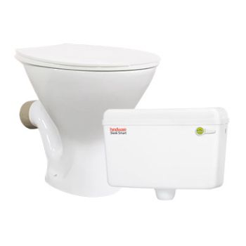 Hindware Slick-P EWC With Sleek Smart Cistern - Starwhite