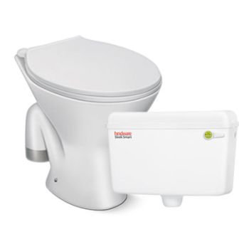 Hindware Slick-S EWC With Sleek Smart Cistern - Starwhite