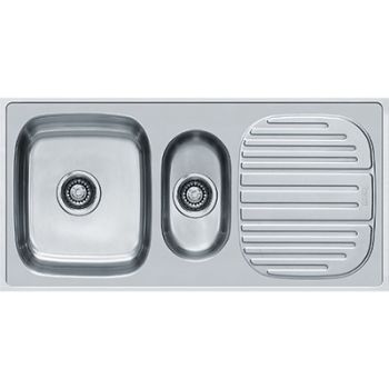 Franke  651 X Trendy 40"x20" (1004x504) Stainless Steel Double Bowl Sink with Drain Board